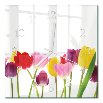 Kvadratna ura Barviti tulipani