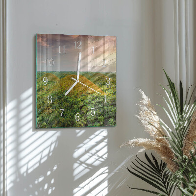 Steklena stenska ura Pokrajina