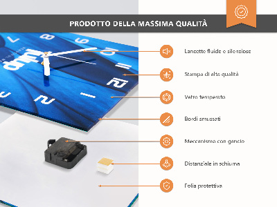 Steklena stenska ura Gore