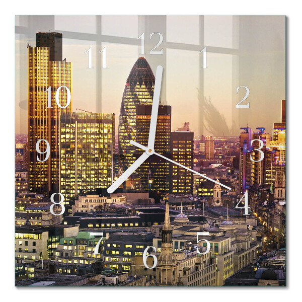 Steklena stenska ura London