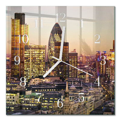 Steklena stenska ura London