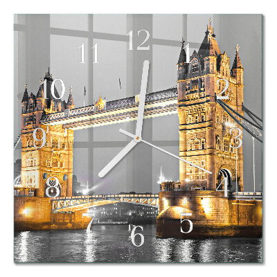 Steklena stenska ura Tower Bridge