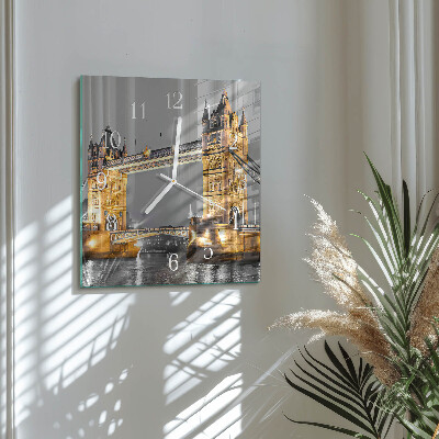 Steklena stenska ura Tower Bridge
