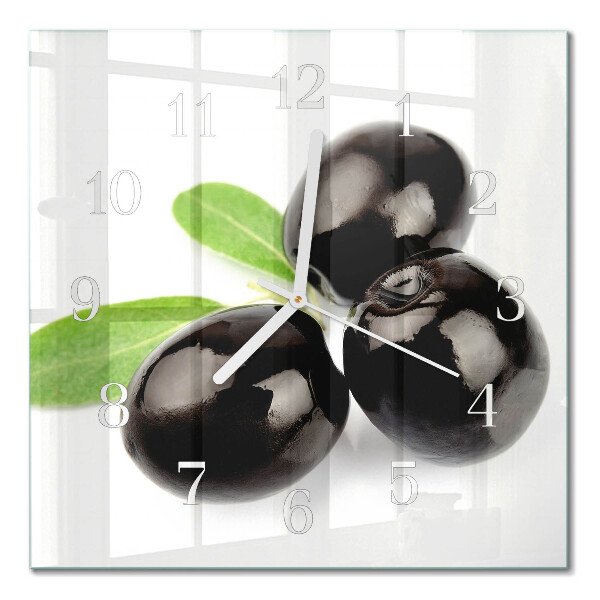 Steklena stenska ura Olive