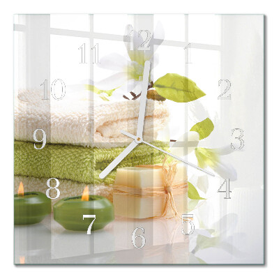 Steklena stenska ura Spa milo