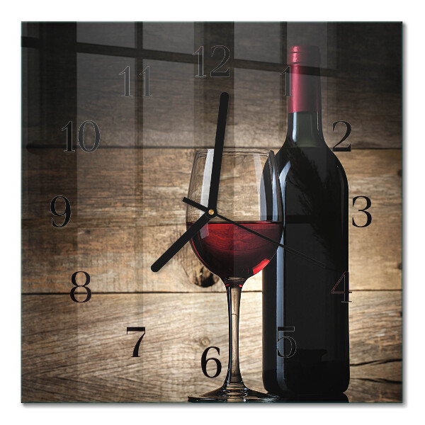 Kvadratna stenska ura Vino