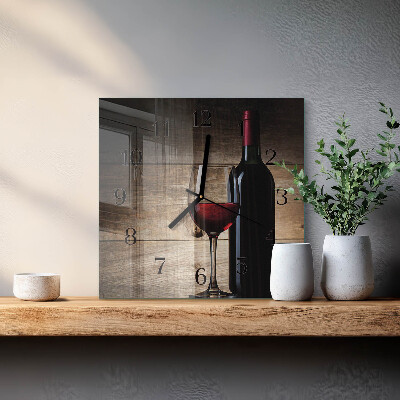 Kvadratna stenska ura Vino