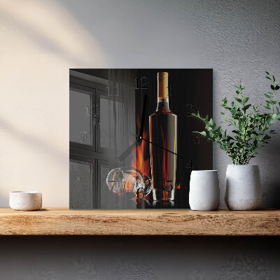 Kvadratna stenska ura Alkohol
