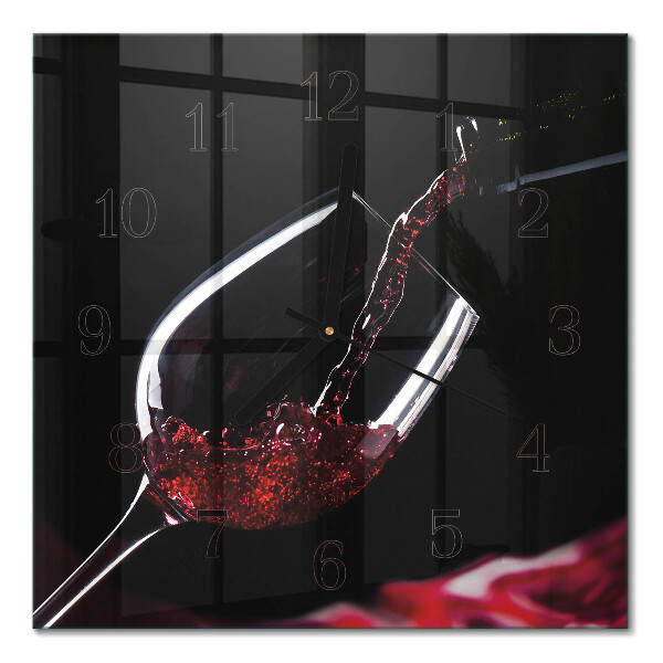 Kvadratna stenska ura Vino