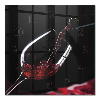 Kvadratna stenska ura Vino