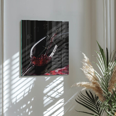 Kvadratna stenska ura Vino