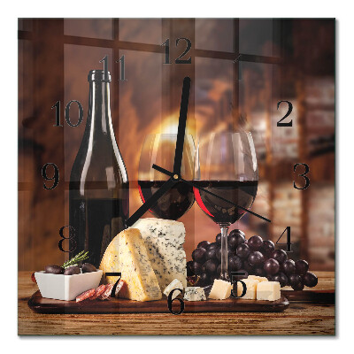 Kvadratna stenska ura Vino