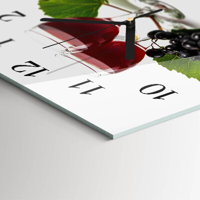 Kvadratna stenska ura Grozdje za vino
