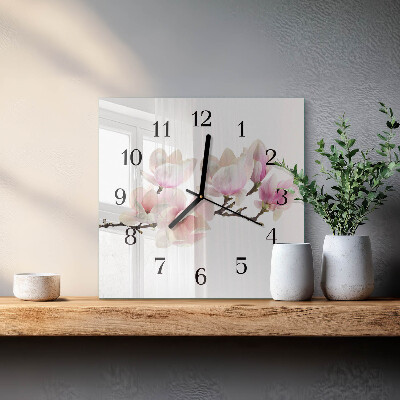 Kvadratna stenska ura Magnolija