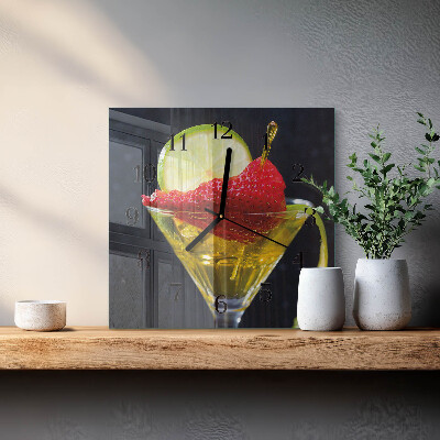 Kvadratna stenska ura Koktajl