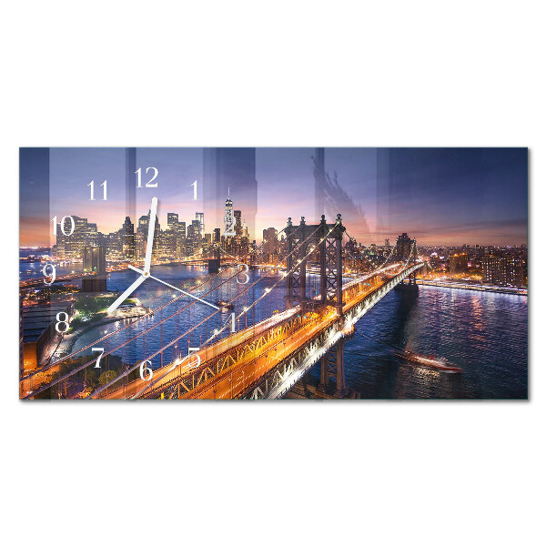 Horizontalna stenska ura New York