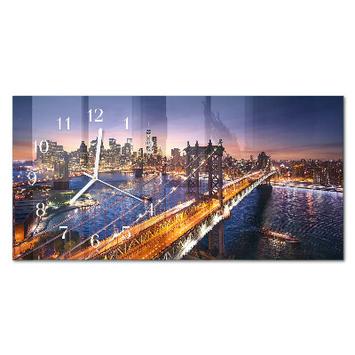 Horizontalna stenska ura New York