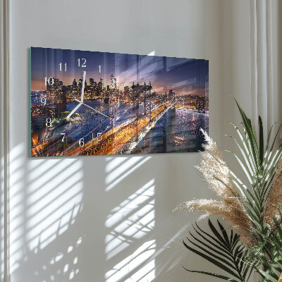 Horizontalna stenska ura New York