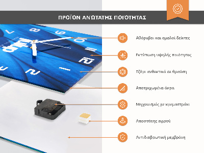 Vertikalna steklena ura Rože