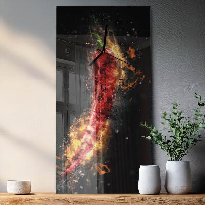 Vertikalna steklena ura Pekoča paprika