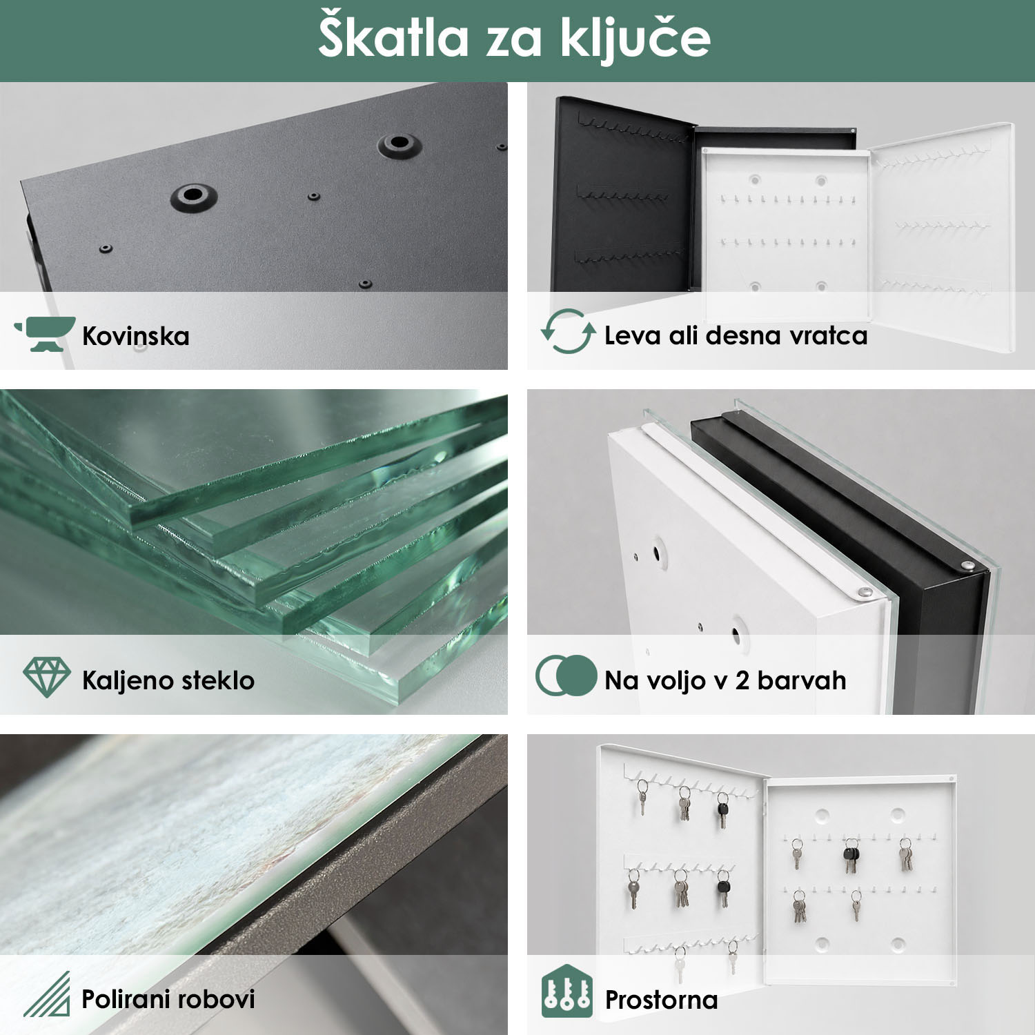 Infografika omarice za ključe